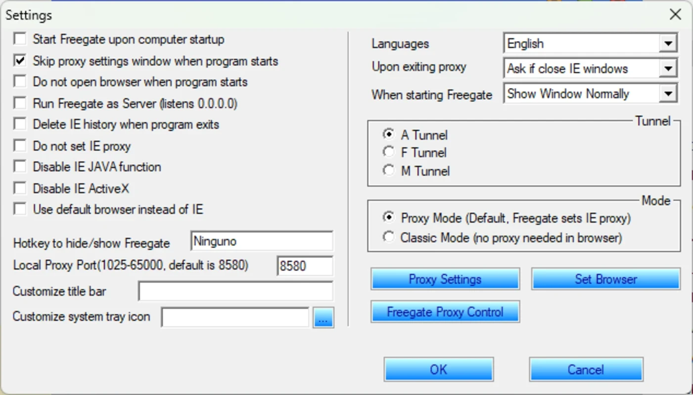 Freegate — tangkapan layar 1